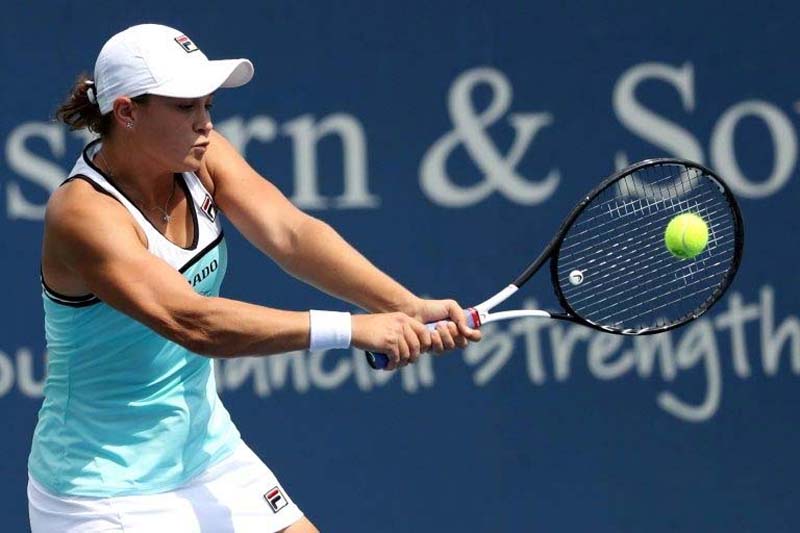 Australia's Ashleigh Barty rallied to beat Greece's Maria Sakkari to reach the WTA Cincinnati Masters semi-finals. Australia's Ashleigh Barty rallied to beat Greece's Maria Sakkari to reach the WTA Cincinnati Masters semi-finals.
