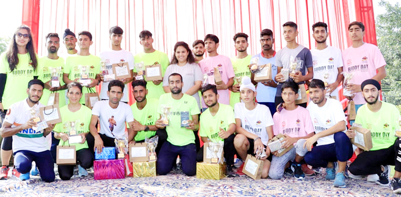 Winners of Fun Run cum Exhibition organised by Burn-a-Ton' Unisex Fitness Club in Jammu.