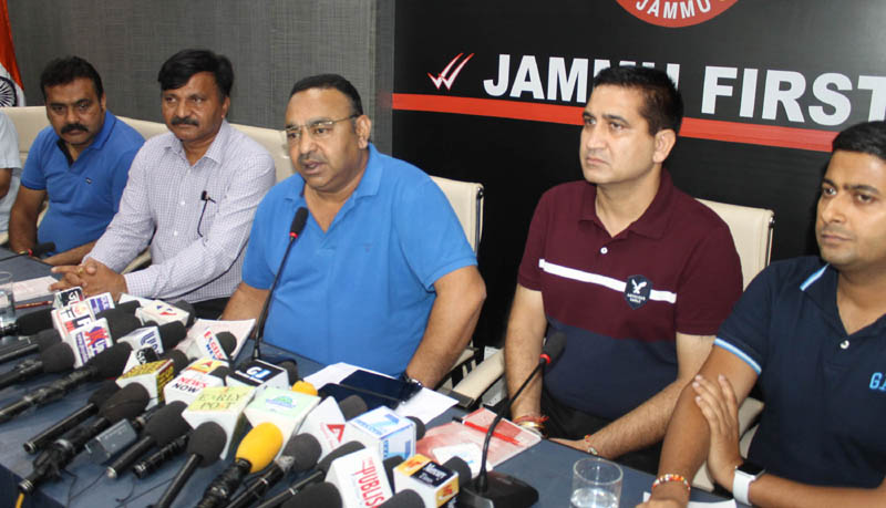 JCCI president Rakesh Gupta addressing a press conference in Jammu on Thursday. —Excelsior/Rakesh JCCI president Rakesh Gupta addressing a press conference in Jammu on Thursday. —Excelsior/Rakesh