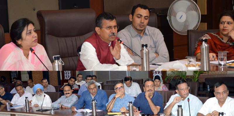 Union Joint Secretary Industries, Rajendra Ratnoo chairing a meeting at Jammu on Wednesday. Union Joint Secretary Industries, Rajendra Ratnoo chairing a meeting at Jammu on Wednesday.