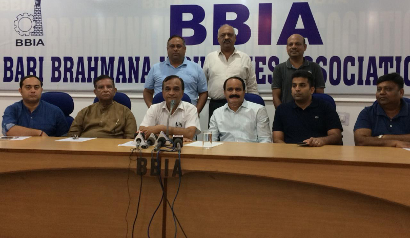 BBIA president, Lalit Mahajan addressing press conference at Bari Brahmana on Thursday. BBIA president, Lalit Mahajan addressing press conference at Bari Brahmana on Thursday.