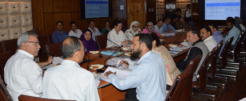 Advisor Farooq Khan chairing a meeting on Thursday. Advisor Farooq Khan chairing a meeting on Thursday.