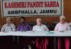 KP intelectuals during a meeting at Jammu on Saturday.