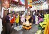 The King offered prayers and lit a thousand butter lamps at Simtokha Dzong.