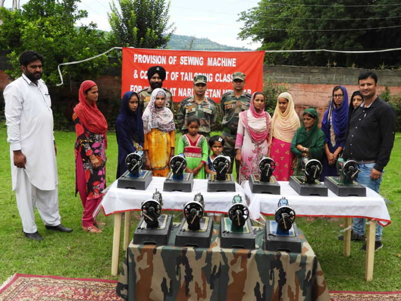 Indian Army conducts stitching and tailoring course for women on Saturday. Indian Army conducts stitching and tailoring course for women on Saturday.