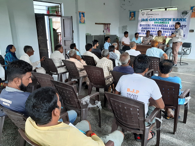 A gathering during village level programmes organised by Grameen Bank at Kathua. A gathering during village level programmes organised by Grameen Bank at Kathua.