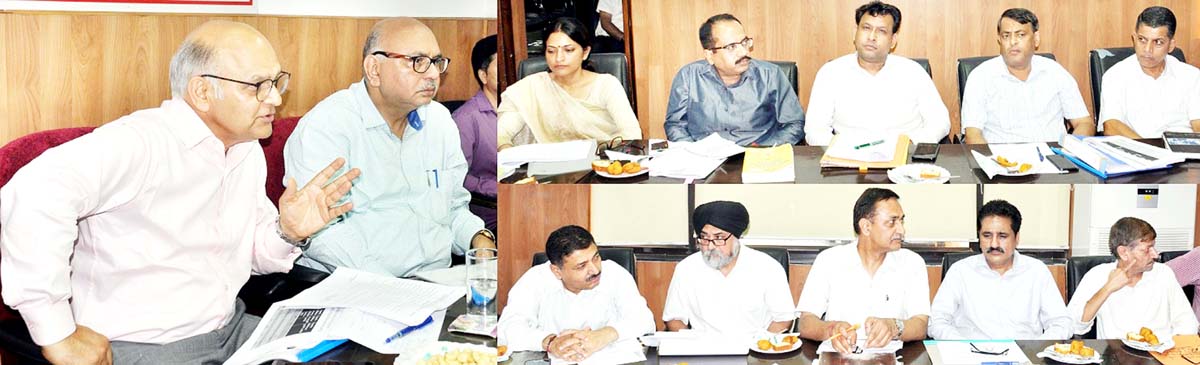 Advisors to Governor KK Sharma and K Skandan chairing a meeting on Monday. Advisors to Governor KK Sharma and K Skandan chairing a meeting on Monday.