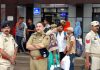 SSP Railways, Ranjit Singh Sambyal reviewing security at Katra Railway Station on Saturday.