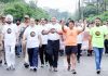 Sports persons and prominent members of civil society participating in ‘Walkathon’ in Jammu.