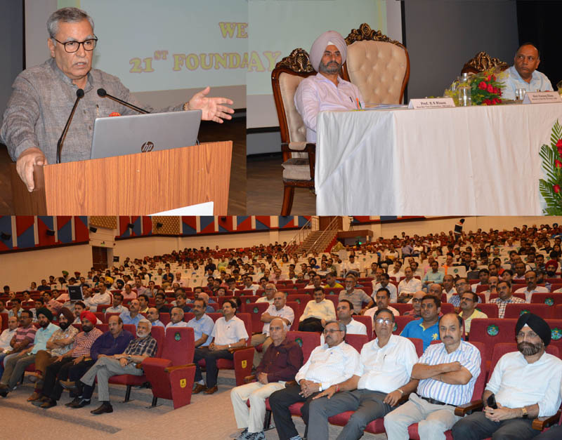 Advisor Farooq Khan addressing the gathering during 21st Foundation Day of SKUAST-J on Friday. Advisor Farooq Khan addressing the gathering during 21st Foundation Day of SKUAST-J on Friday.