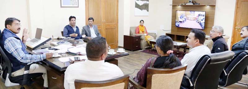 Div Com Ladakh chairing a meeting on Tuesday. Div Com Ladakh chairing a meeting on Tuesday.