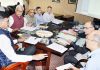 Advisor Vijay Kumar chairing a meeting on Monday.