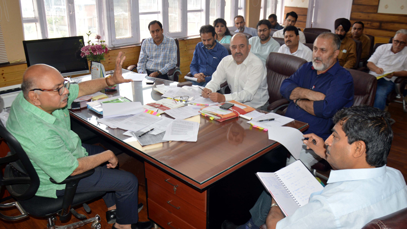 Advisor K Skandan chairing a meeting on Wednesday. Advisor K Skandan chairing a meeting on Wednesday.