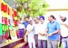 Members of JKFFA offering floral tributes to Shaheed Bhagat Singh at Jammu on Friday.