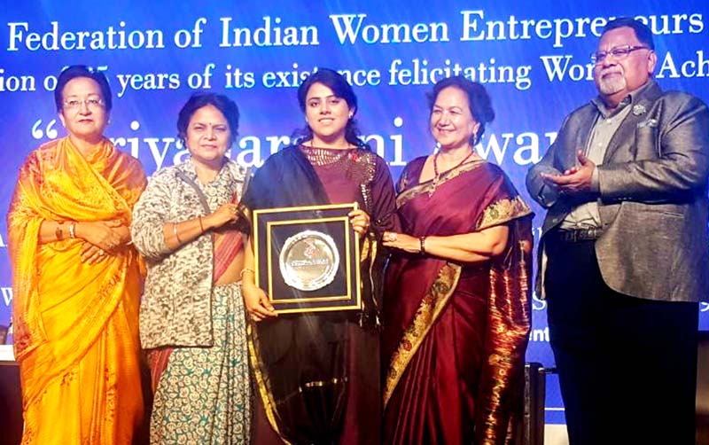 Swati Mahajan being awarded 'Priyadarshni Award' in New Delhi. Swati Mahajan being awarded 'Priyadarshni Award' in New Delhi.