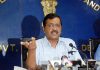 Delhi Chief Minister Arvind Kejriwal addressing a press conference in New Delhi on Friday. (UNI)