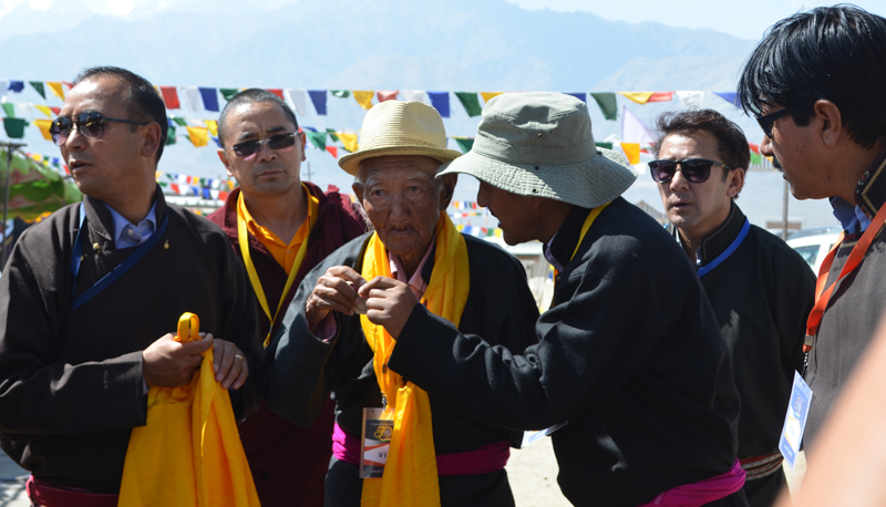 Dignitaries during celebration of golden jubilee of JKAACL in Leh on Thursday. Dignitaries during celebration of golden jubilee of JKAACL in Leh on Thursday.