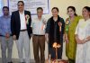 Dignitaries posing for a group photograph during sensitizaion programme on ‘Ageing with Dignity’ at GGHSS, Mubarak Mandi, Jammu.