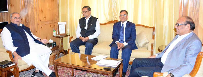 Governor Satya Pal Malik meeting Central Government’s Advisory Committee members on Thursday. Governor Satya Pal Malik meeting Central Government’s Advisory Committee members on Thursday.
