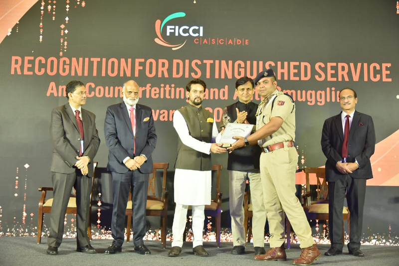 SP City North Jammu Amritpal Singh receiving Certificate of Recognition from members of FICCI. SP City North Jammu Amritpal Singh receiving Certificate of Recognition from members of FICCI.