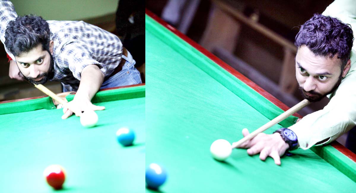 Cueists Ishan Choudhary and Munni Chahal in action during Six Red Balls Tournament. -Excelsior/Rakesh Cueists Ishan Choudhary and Munni Chahal in action during Six Red Balls Tournament. -Excelsior/Rakesh