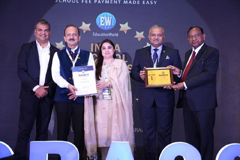 Representatives of Jodhamal School receiving the award at New Delhi. Representatives of Jodhamal School receiving the award at New Delhi.