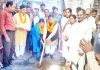 Former Minister, Sat Sharma kick starting construction of multipurpose hall at Janipur on Wednesday.