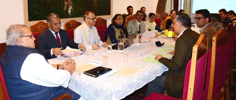 Governor Satya Pal Malik chairing University Council meeting at Srinagar on Wednesday. Governor Satya Pal Malik chairing University Council meeting at Srinagar on Wednesday.