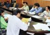 Divisional Commissioner Jammu, Sanjeev Verma chairing a meeting on Monday.