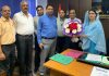BBIA members felicitating Addl Comm Sales Tax Rifat Kohli during interactive meeting in Jammu.