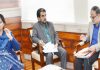 Advisor Farooq Khan chairing a meeting on Wednesday.