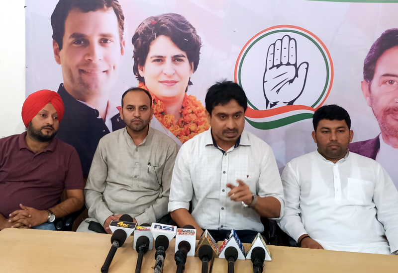 PYC president, Uday Chib addressing press conference in Jammu on Friday. — Excelsior/Rakesh PYC president, Uday Chib addressing press conference in Jammu on Friday. — Excelsior/Rakesh