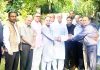BJP MP Shamsher Singh Manhas receiving a memorandum of suggestions from Jammu Civil Society.