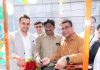 Apollo Pharmacy representatives inaugurating store at Sidhra in Jammu on Monday. -Excelsior/Rakesh
