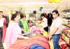 Customers having glimpse of the products in newly opened Yougal Sons showroom at Basant Nagar Janipur, Jammu. -Excelsior/Rakesh