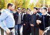DC Leh Sachin Kumar interacting with people during his tour to Nubra valley.