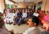 MP Jugal Kishore Sharma and former Minister Sukhnandan chairing a party workers' meet in Jammu.