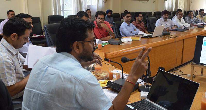 Commissioner Secretary PHE and I&FC Ajeet Kumar Sahu chairing a meeting on Thursday. Commissioner Secretary PHE and I&FC Ajeet Kumar Sahu chairing a meeting on Thursday.