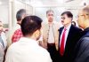 Advisor K Vijay Kumar during visit to JLNM Hospital, Srinagar on Tuesday.