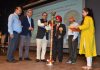 Dr Nimal Singh lighting ceremonial lamp to inaugurate J&K Agricultural Science Congress at SKUAST-Jammu on Monday.