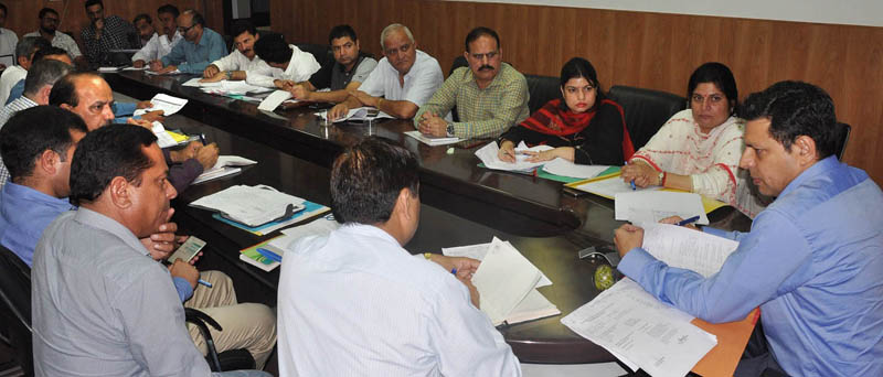 Divisional Commissioner Sanjeev Verma chairing a meeting on Friday. Divisional Commissioner Sanjeev Verma chairing a meeting on Friday.