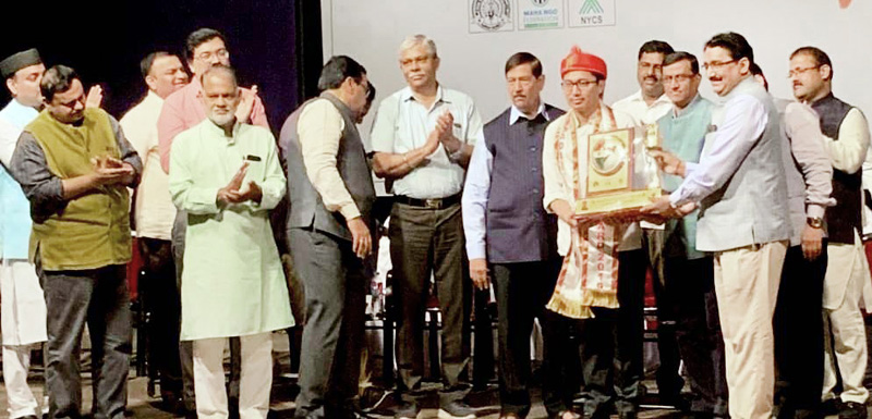 Ladakh MP, Jamyang Tsering Namgyal being conferred Suryadatta National Integration Award-2019 at Pune. Ladakh MP, Jamyang Tsering Namgyal being conferred Suryadatta National Integration Award-2019 at Pune.