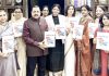 Union Minister Dr Jitendra Singh being presented a report on J&K situation after the abrogation of Article 370, at New Delhi on Wednesday.
