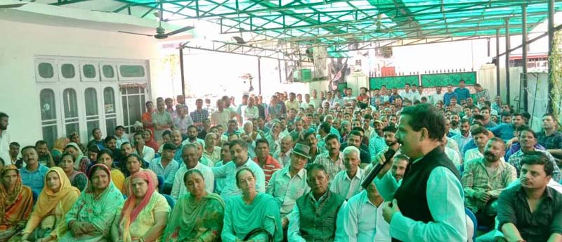 NPP president, Balwant Singh Mankotia addressing a public meeting at Udhampur on Friday. NPP president, Balwant Singh Mankotia addressing a public meeting at Udhampur on Friday.