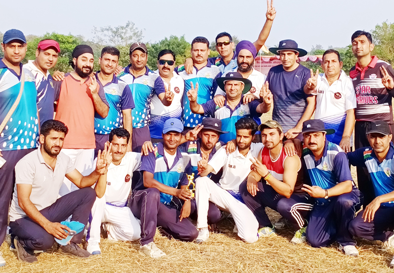 JU employees team posing for a group photograph after registering win over MDS Ajmer. JU employees team posing for a group photograph after registering win over MDS Ajmer.