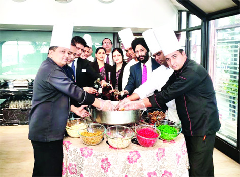 Christmas cake mixing ceremony being held at Hotel KC Residency in Jammu on Monday. Christmas cake mixing ceremony being held at Hotel KC Residency in Jammu on Monday.