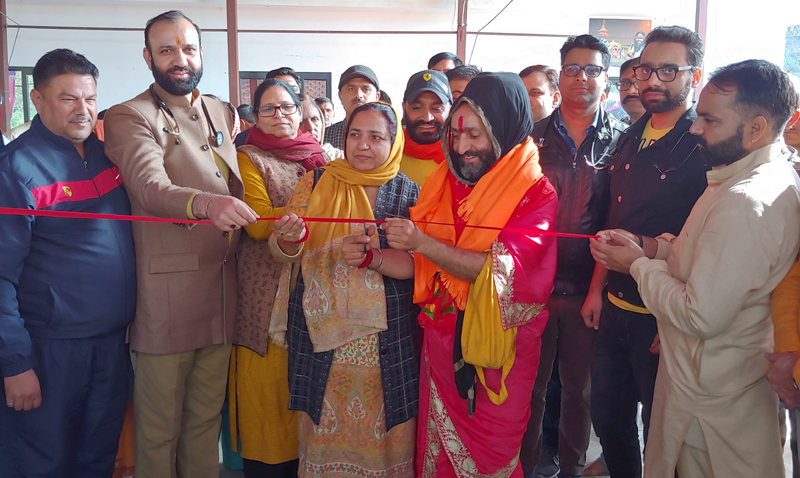 HoD cardiology GMC Jammu Dr Sushil Sharma at a health camp at Pouni, Reasi on Sunday. HoD cardiology GMC Jammu Dr Sushil Sharma at a health camp at Pouni, Reasi on Sunday.