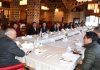 Lt Governor R K Mathur chairing a meeting with members of LAHDC Leh.