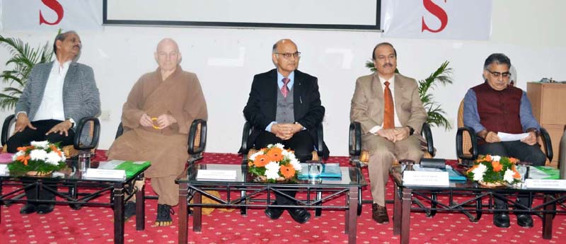 Advisor K K Sharma and others during a talk organised by JU. Advisor K K Sharma and others during a talk organised by JU.