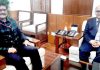 Advisor K K Sharma during meeting with Union Secretary.